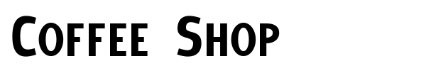 Coffee Shop font preview